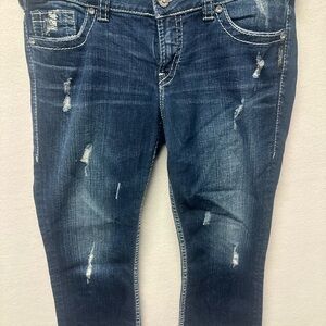 Silver Jeans Women's Blue Ankle & Cropped Jeans